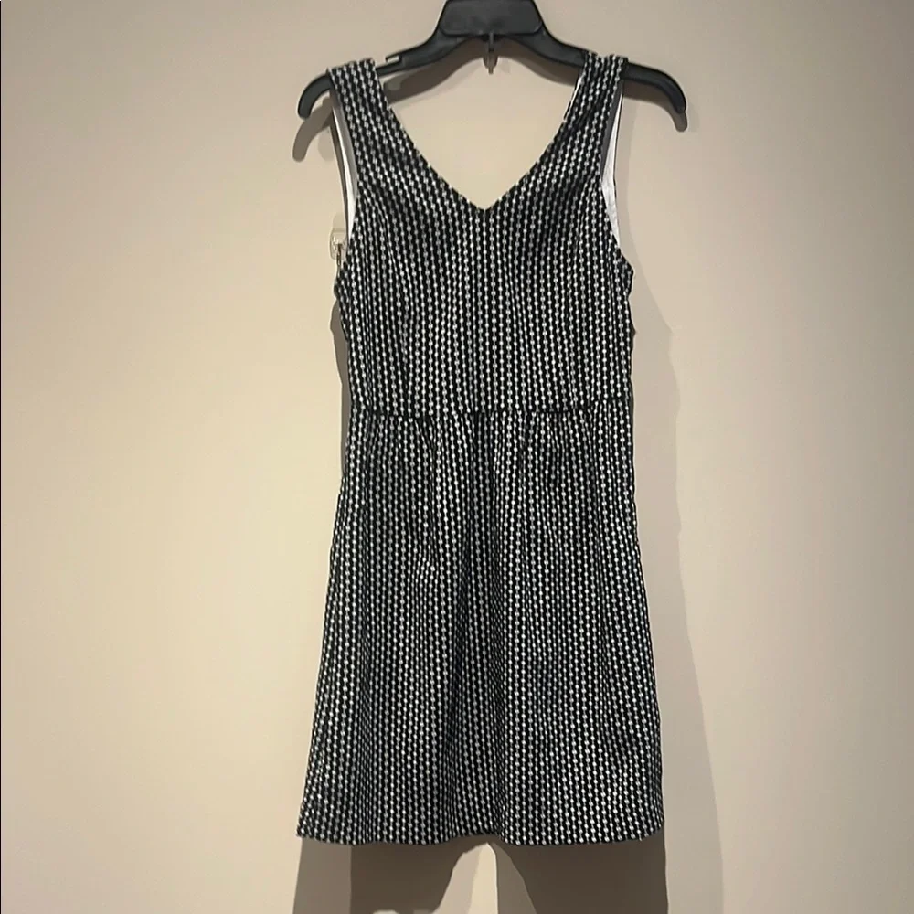 Kensie Button Down Black and White Polka Dot Skater Dress Small - Picture 2 of 5